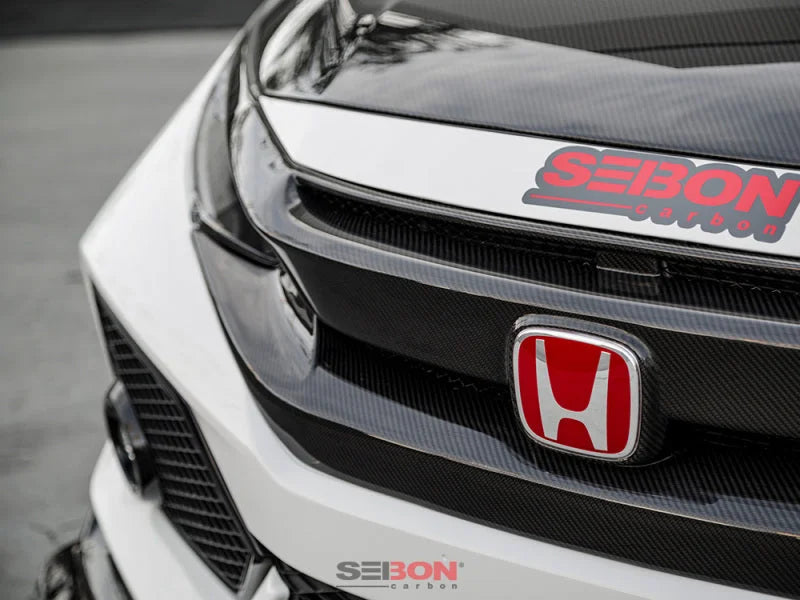 Seibon 16-18 Honda Civic OEM-Style Carbon Fiber Front Grill - Additional View 5