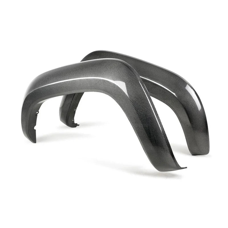 Seibon 16-20 Toyota Tacoma Carbon Fiber Front Fender Flares (Pair) - Back View