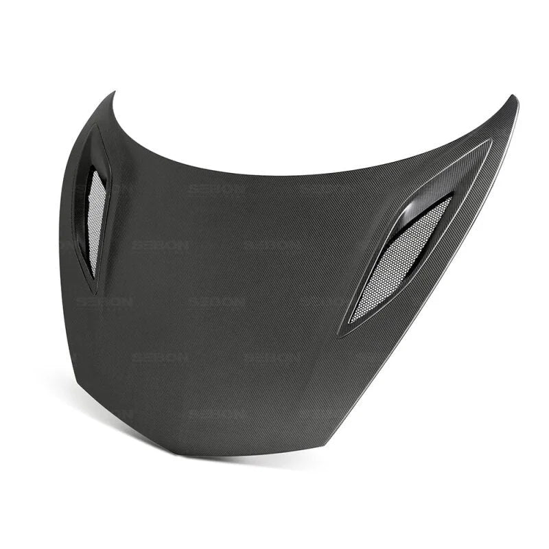 Seibon 17-18 Acura NSX OEM-style Dry Carbon Hood - Side View