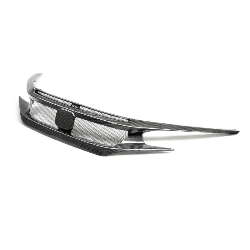 Seibon 17-18 Honda Civic Type R CV-Style Carbon Fiber Front Grill - Back View