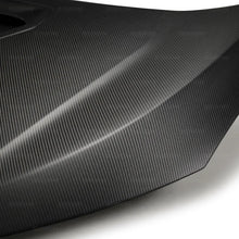 Load image into Gallery viewer, Seibon 17-18 Honda Civic Type-R OEM-Style Dry Carbon Fiber Hood - Back View