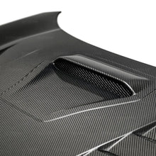 Load image into Gallery viewer, Seibon 17-18 Honda Civic Type-R TS-Style Carbon Fiber Hood - Back View