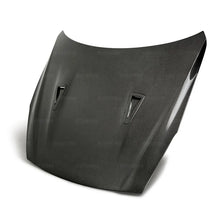 Load image into Gallery viewer, Seibon 17-18 Nissan GT-R OEM Style Carbon Fiber Hood - Back View