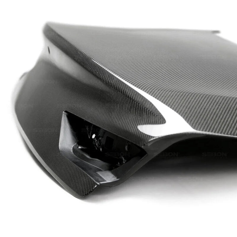 Seibon 17-19 Infiniti Q60 OE-Style Carbon Fiber Trunk Lid - Side View
