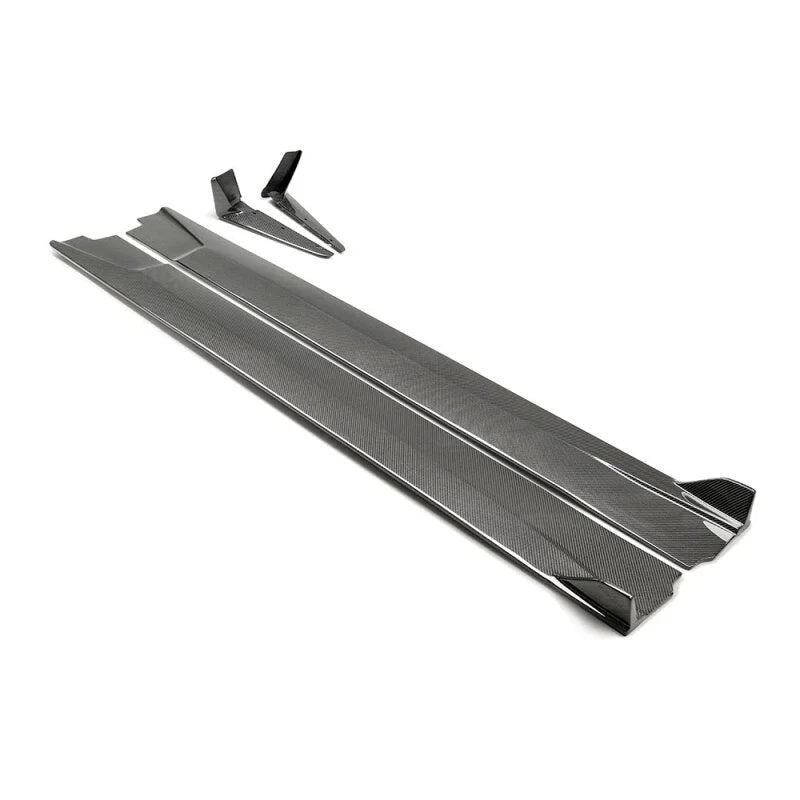 Seibon 17-19 Infiniti Q60 TB-Style Carbon Fiber Side Skirts - Main Product View