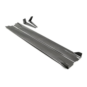 Seibon 17-19 Infiniti Q60 TB-Style Carbon Fiber Side Skirts - Main Product View