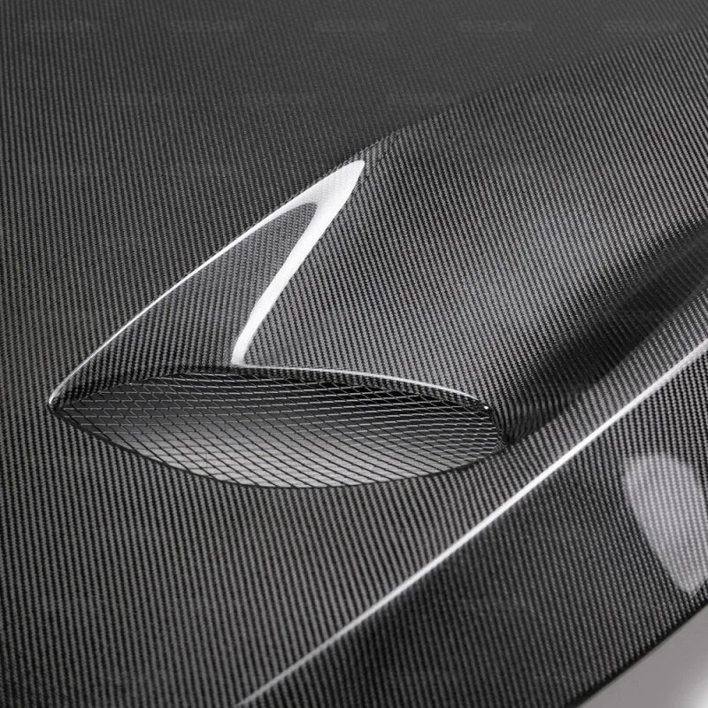Seibon 17-19 Infiniti Q60 TSII-Style Carbon Fiber Hood - Side View
