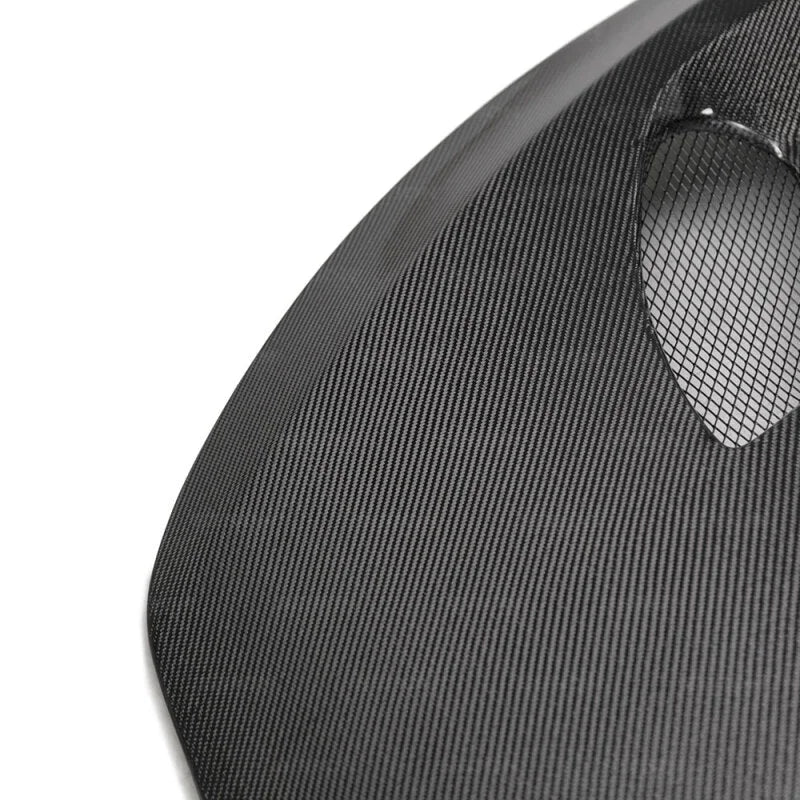Seibon 17-19 Infiniti Q60 TSII-Style Carbon Fiber Hood - Back View