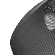 Load image into Gallery viewer, Seibon 17-19 Infiniti Q60 TSII-Style Carbon Fiber Hood - Back View