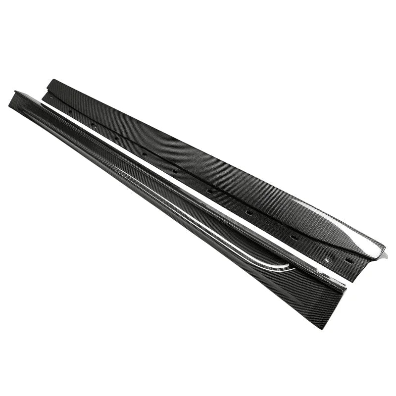 Seibon 17-20 Tesla Model 3 Carbon Fiber Side Skirts - Main Product View