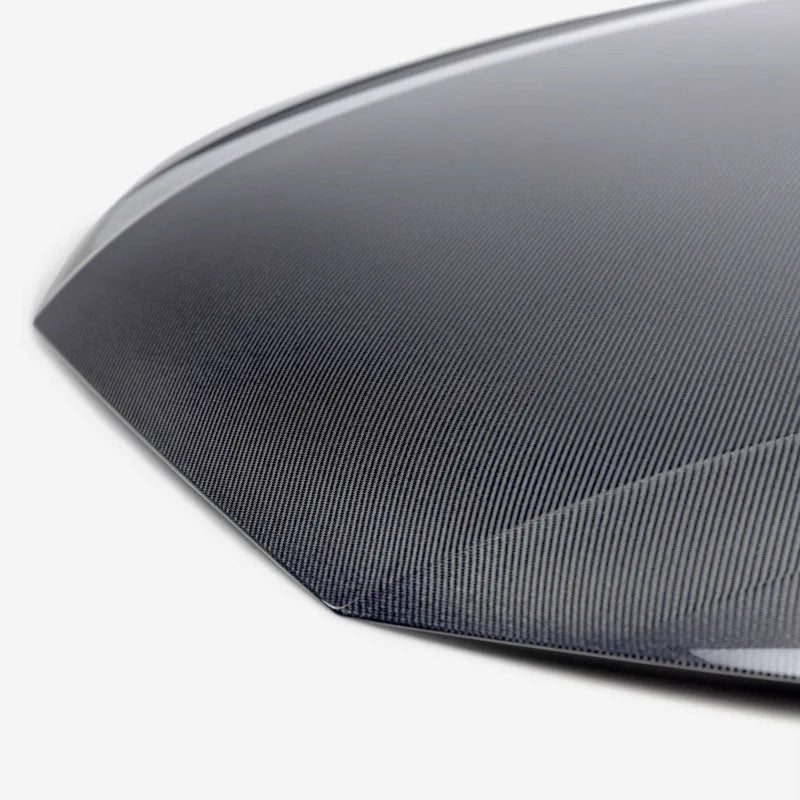 Seibon 17-22 Audi A4/S4 (B9) OEM-Style Carbon Fiber Hood - Installation View