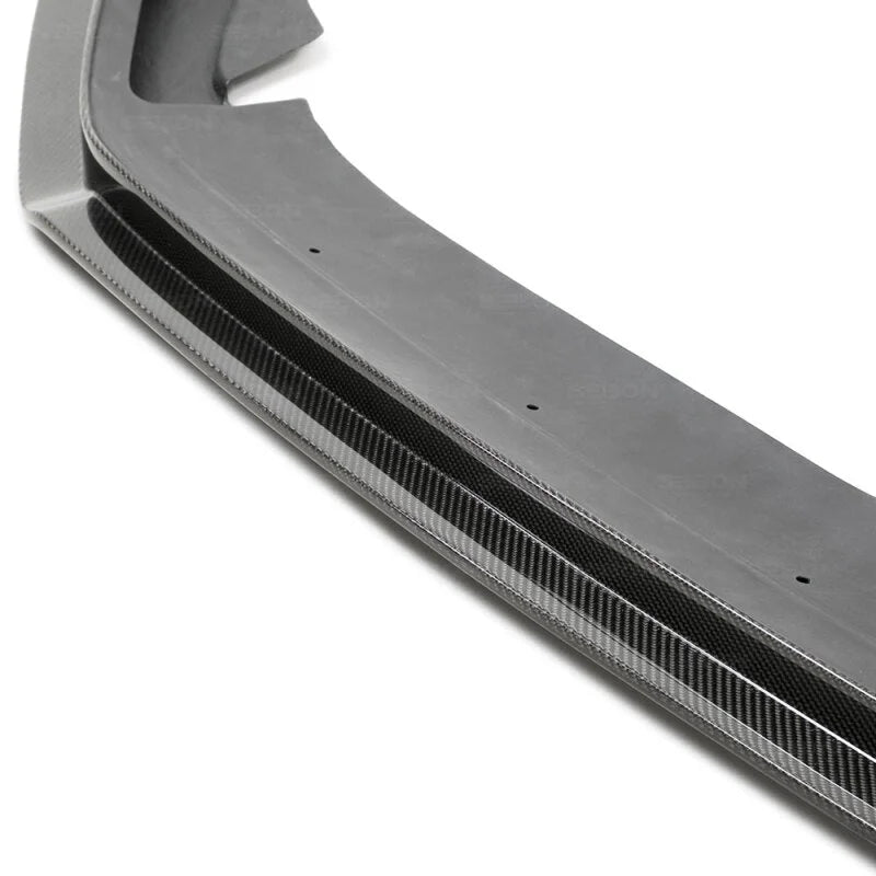 Seibon 18-19 Volkswagen GTI MB-Style Carbon Fiber Front Lip - Back View
