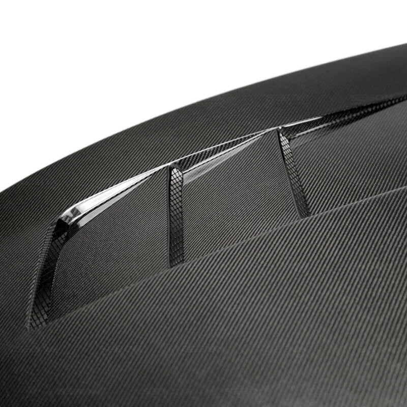 Seibon 18-20 Honda Accord TS-Style Carbon Fiber Hood - Back View