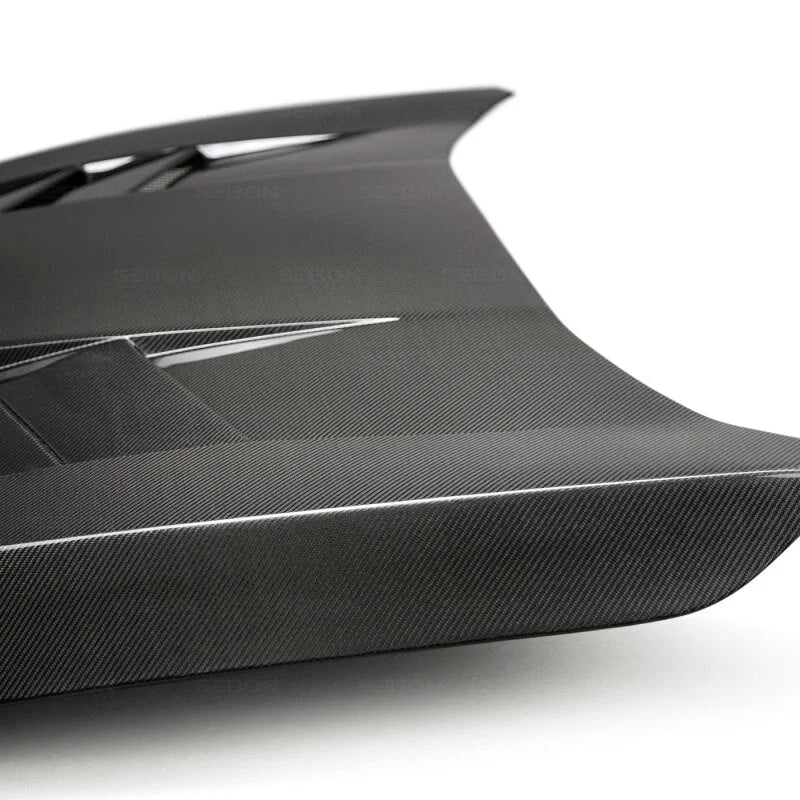 Seibon 18-20 Honda Accord TS-Style Carbon Fiber Hood - Installation View