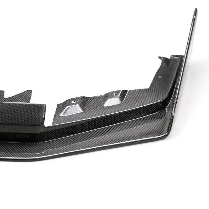 Seibon 18-20 Subaru WRX/STI CW Carbon Fiber Front Lip - Installation View