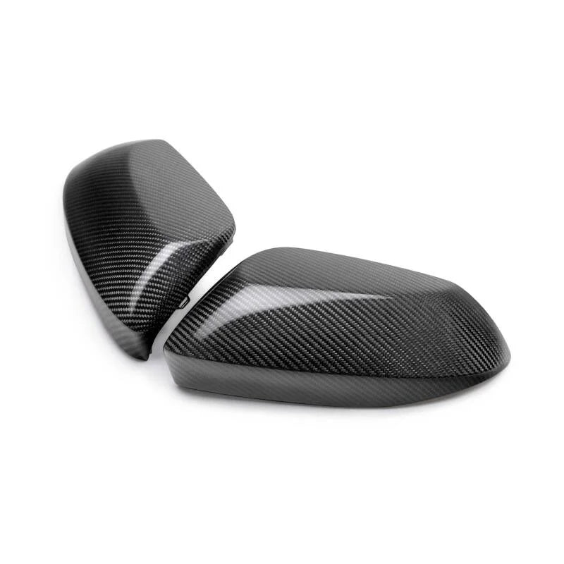 Seibon 19-24 Toyota Corolla Hatchback Carbon Fiber Mirror Caps - Back View
