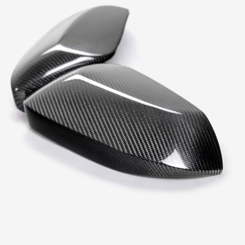 Seibon 19-24 Toyota Corolla Hatchback Carbon Fiber Mirror Caps - Installation View