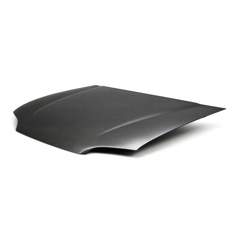 Seibon 1992-1995 Honda Civic Coupe OEM-Style Dry Carbon Fiber Hood - Side View