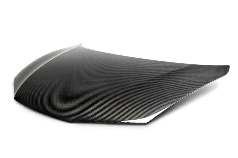 Seibon 2014+ Honda Civic OEM Style Carbon Fiber Hood - Back View