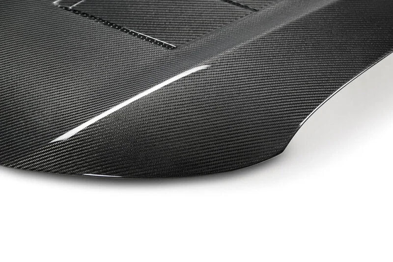 Seibon 2014 Scion TC OEM Carbon Fiber Hood - TS Style - Side View