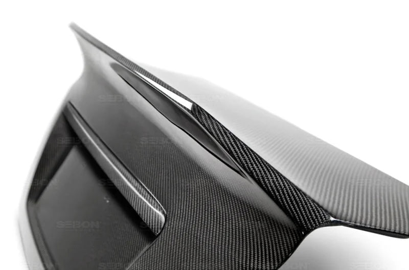 Seibon 2015+ Subaru Impreza WRX/STI C Style Carbon Fiber Trunk Lid - Back View