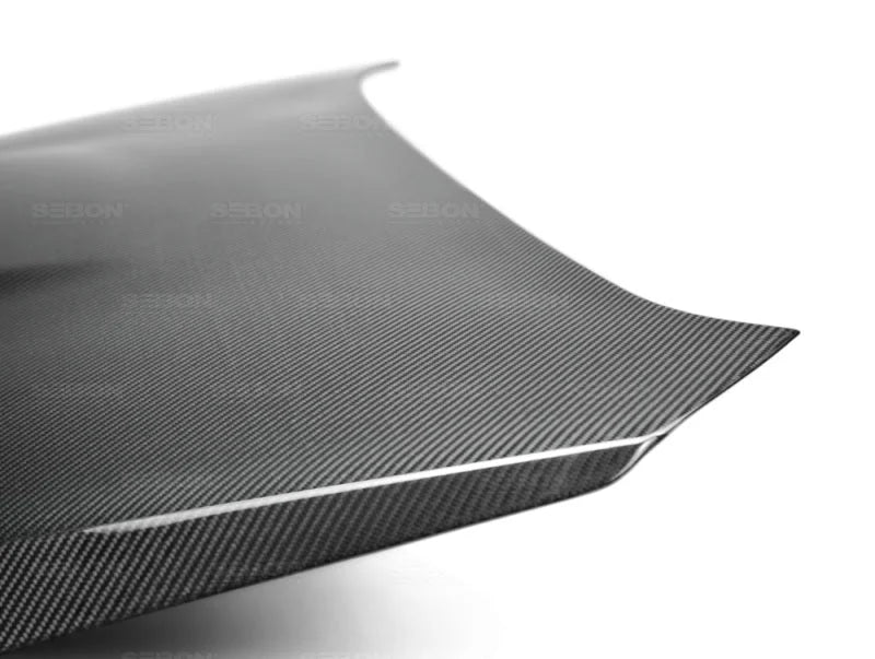 Seibon 2015 Subaru WRX/STI OEM Style Carbon Fiber Hood - Side View