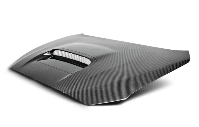 Seibon 2015 Subaru WRX/STI OEM Style Carbon Fiber Hood - Installation View