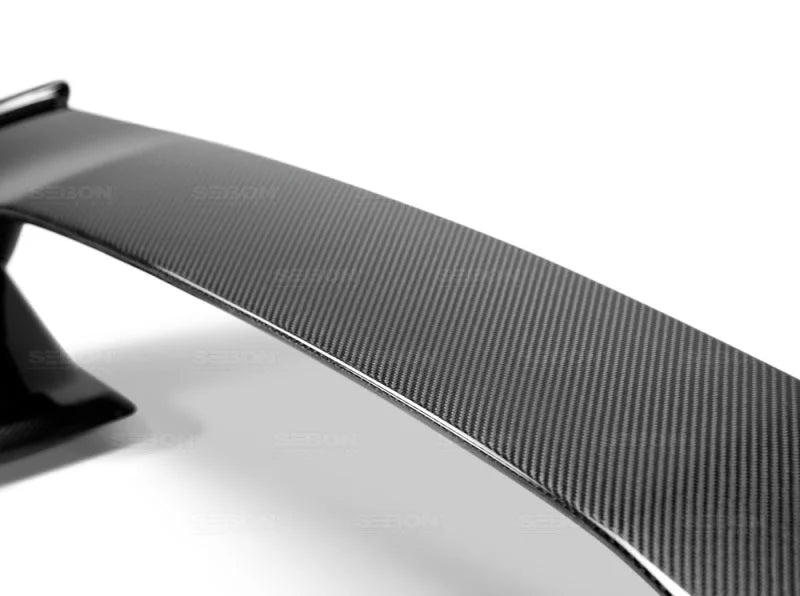 Seibon 2015 Subaru WRX/STi STi Style Carbon Fiber Rear Spoiler - Back View