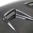 Load image into Gallery viewer, Seibon 2016-2017 Honda Civic Coupe/Sedan/Hatchback MR-Style Carbon Fiber Hood - Back View