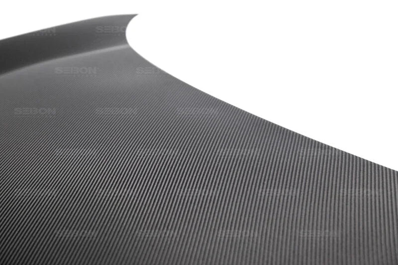 Seibon 2016-2017 Honda Civic Coupe/Sedan/Hatchback OEM Style Carbon Fiber Hood - Side View