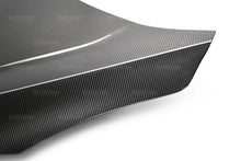 Load image into Gallery viewer, Seibon 2016-2017 Honda Civic Coupe/Sedan/Hatchback OEM Style Carbon Fiber Hood - Installation View