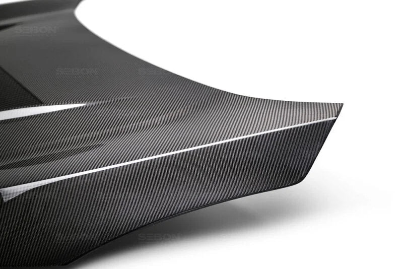Seibon 2016-2017 Honda Civic Coupe/Sedan/Hatchback VS-Style Carbon Fiber Hood - Back View