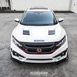 Load image into Gallery viewer, Seibon 2016-2018 Honda Civic Coupe/Sedan/Hatchback TS-Style Carbon Fiber Hood - Main Product View