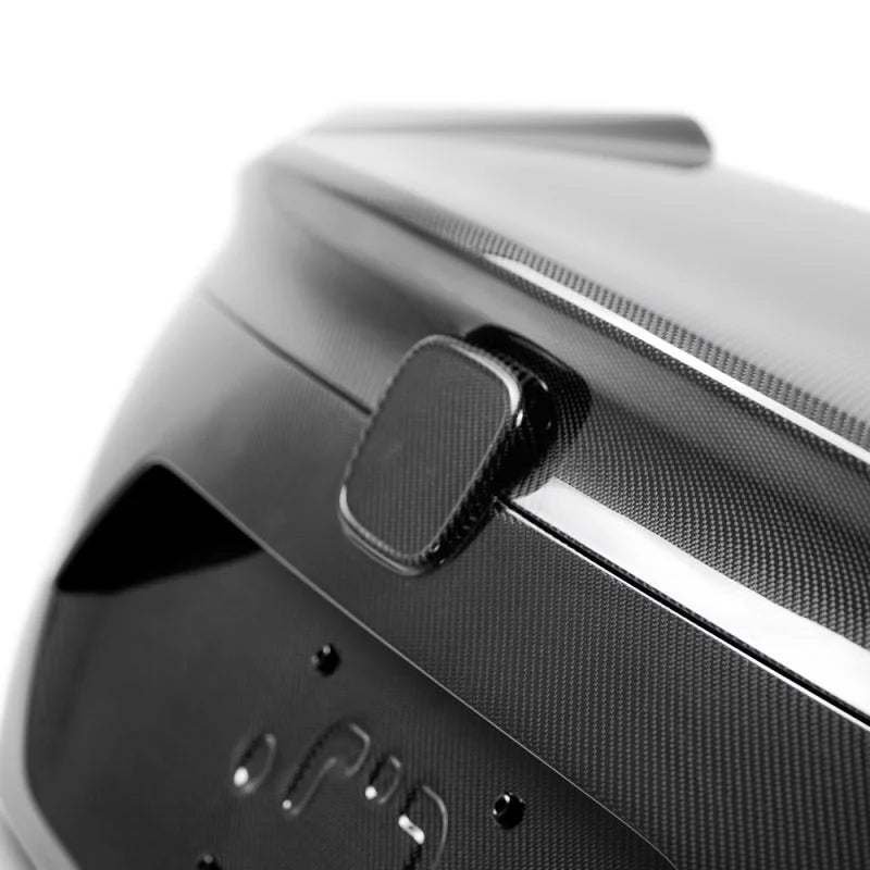 Seibon 2016+ Honda Civic 4dr OEM Carbon Fiber Trunk Lid - Back View
