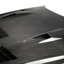 Load image into Gallery viewer, Seibon 2017-2018 Nissan GTR R35 GTII-Style Carbon Fiber Hood - Installation View