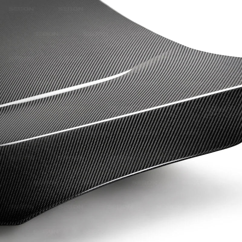 Seibon 2017 Honda Civic Type R CV-Style Carbon Fiber Hood - Side View
