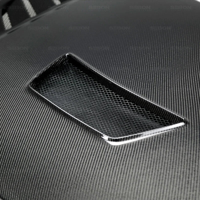 Seibon 2017 Honda Civic Type R CV-Style Carbon Fiber Hood - Installation View