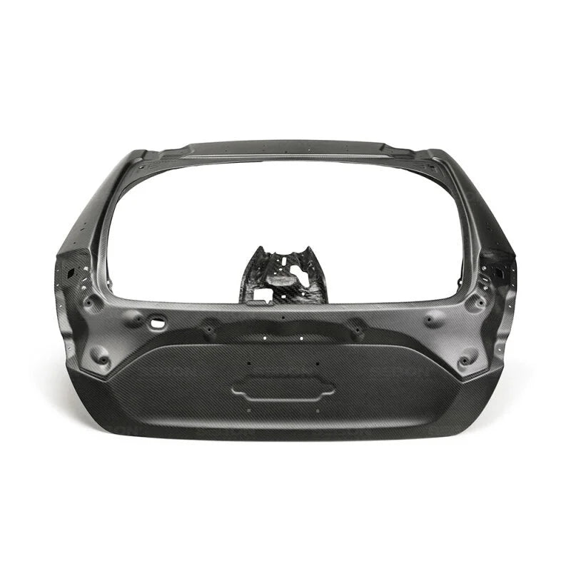 Seibon 2017+ Honda Civic Type R Hatchback OEM Dry Carbon Fiber Trunk Lid - Installation View