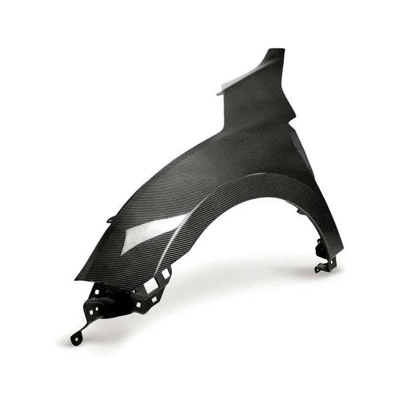 Seibon 2017 Honda Civic Type-R OE-Style Gloss Carbon Fiber Front Fenders - Back View