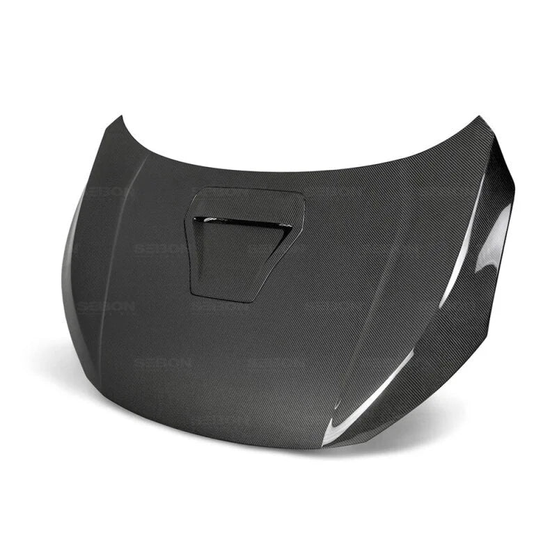 Seibon 2017 Honda Civic Type R OEM Carbon Fiber Hood - Side View
