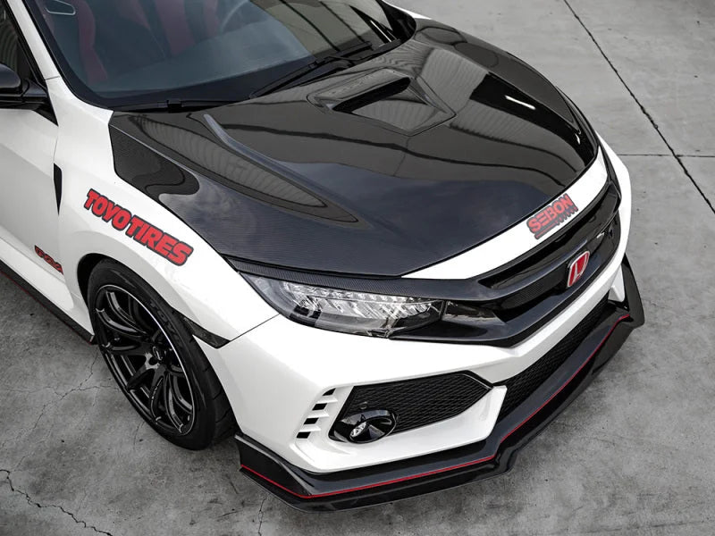 Seibon 2017 Honda Civic Type R OEM Carbon Fiber Hood - Additional View 5