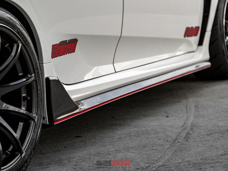 Seibon 2017 Honda Civic Type R OEM Carbon Fiber Side Skirts - Main Product View