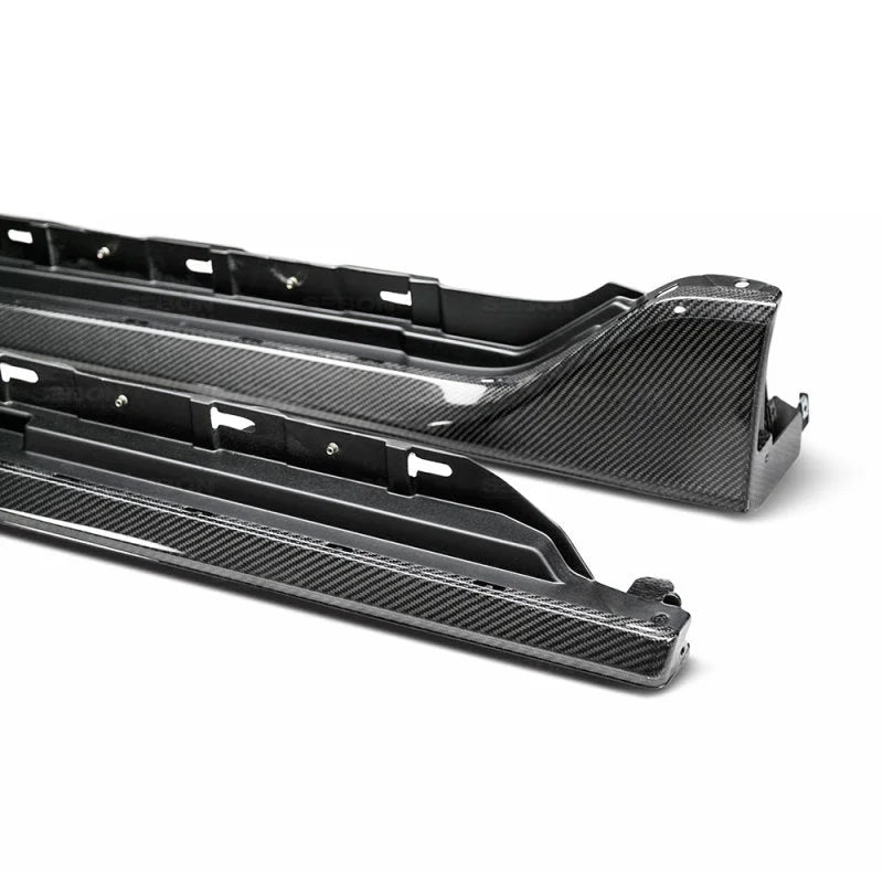 Seibon 2017 Honda Civic Type R OEM Carbon Fiber Side Skirts - Back View