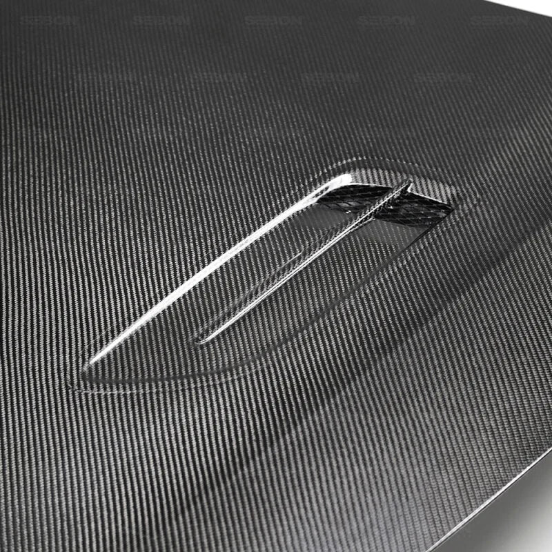 Seibon 2018+ Kia Stinger OE-Style Carbon Fiber Hood - Back View