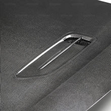 Load image into Gallery viewer, Seibon 2018+ Kia Stinger OE-Style Carbon Fiber Hood - Back View