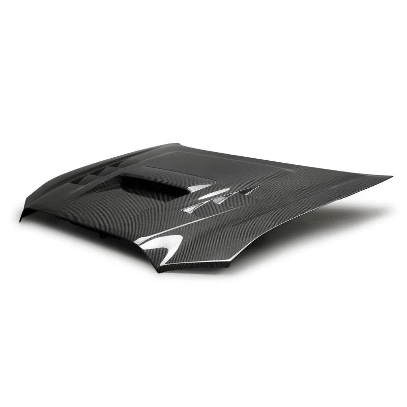 Seibon 2018+ Toyota Tacoma TS-Style Carbon Fiber Hood - Installation View
