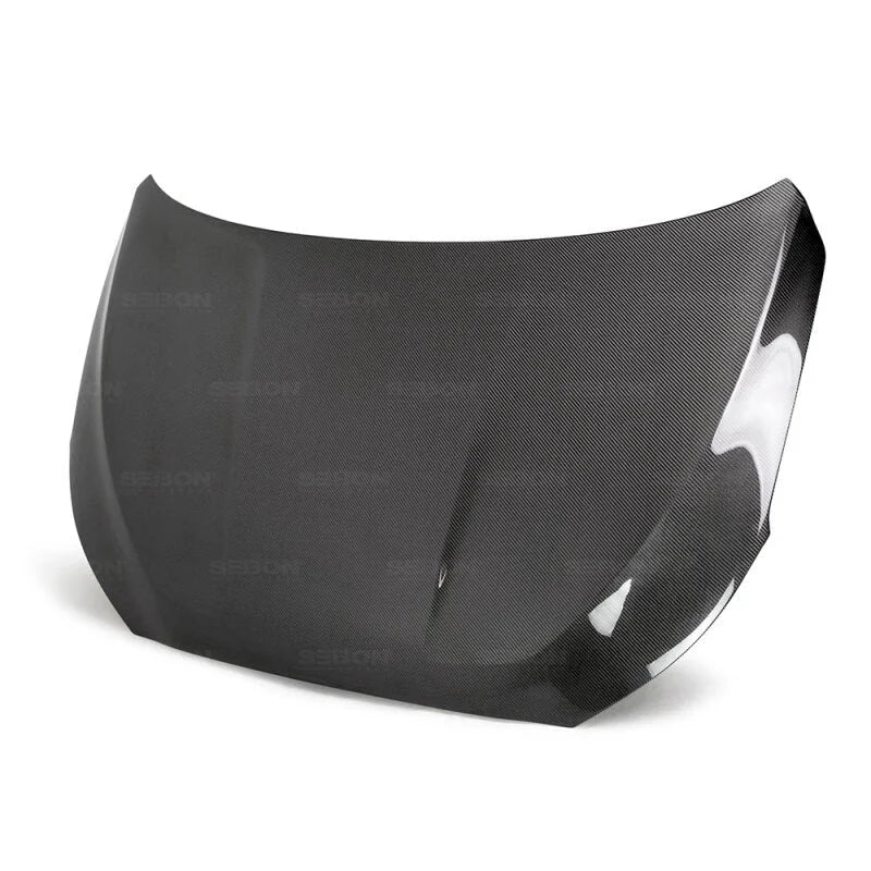 Seibon 2019 Hyundai Veloster OE-Style Carbon Fiber Hood - Side View