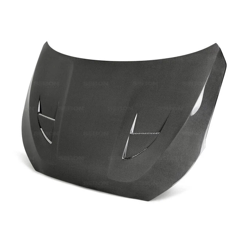 Seibon 2019 Hyundai Veloster TS-Style Carbon Fiber Hood - Side View