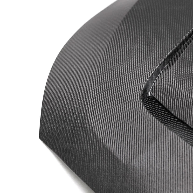 Seibon 2019 Hyundai Veloster VT-Style Carbon Fiber Hood - Back View