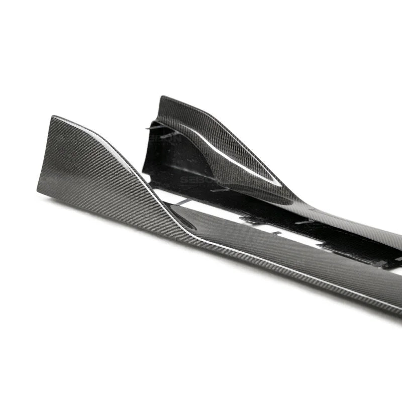 Seibon 2020 Toyota GR Supra MB-Style Carbon Fiber Side Skirt - Side View